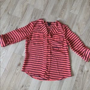 Striped Long Sleeve Dressy Shirt